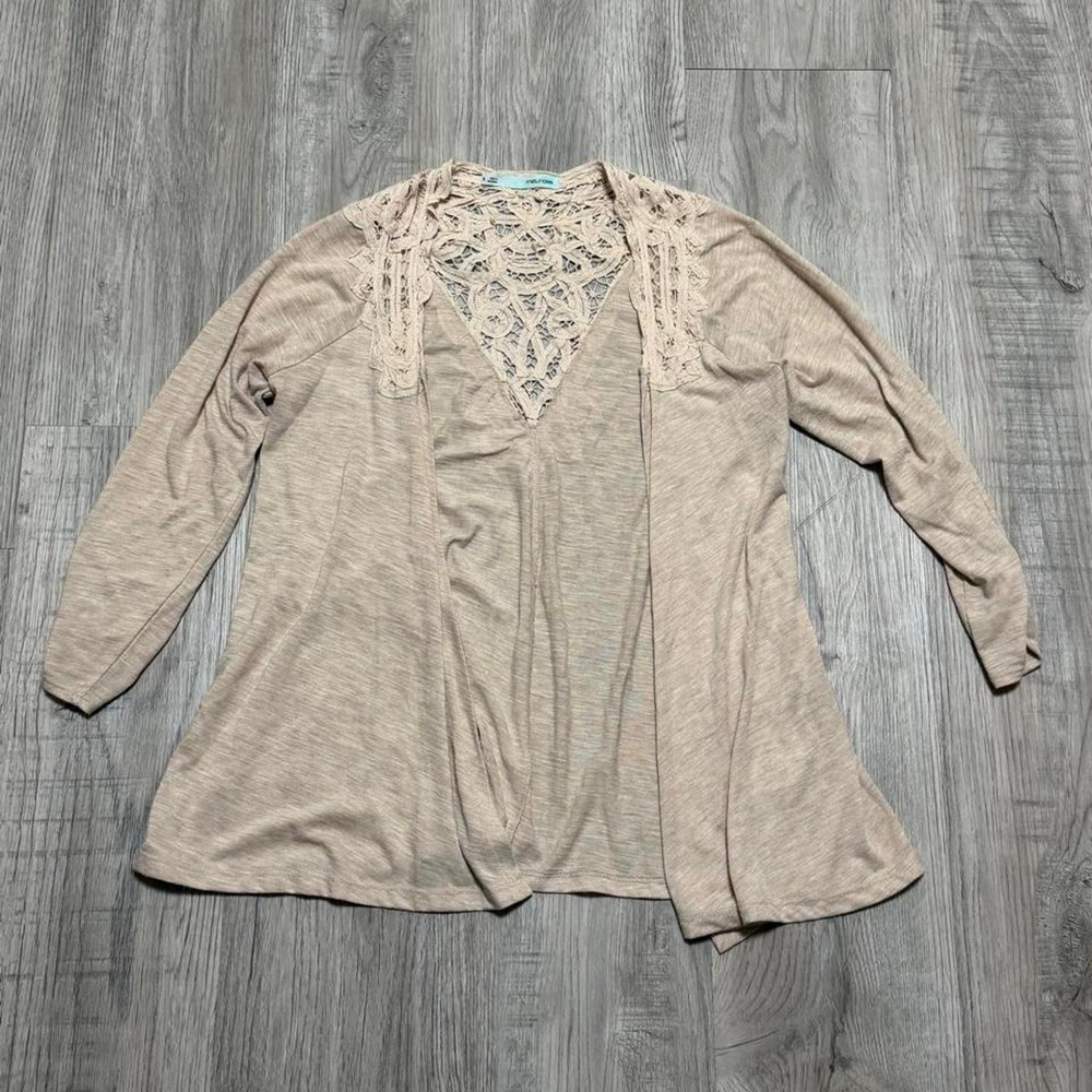 Maurices Lace Embroidered Open Front Cardigan, Womens, Size S